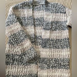 Boucle striped cardigan